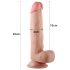 Lovetoy Glijdende-Huid - tweelaagse dildo - 21cm (natuurlijk)