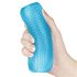 Lovetoy Training Master - Dubbelzijdige ribbel masturbator (blauw)