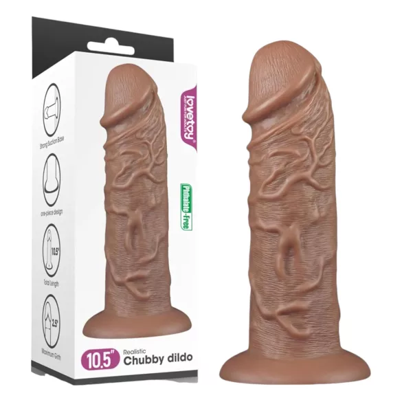 Lovetoy Chubby - dildo met zuignap - realistisch - 25cm - huidskleur