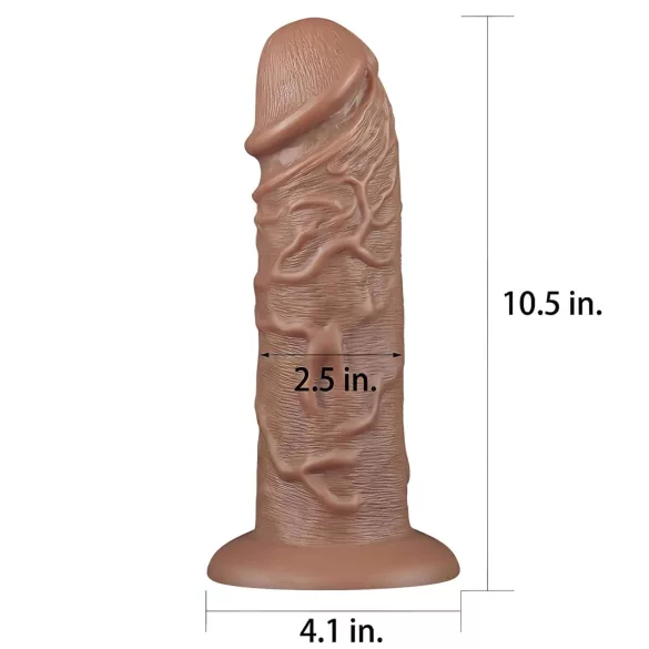 Lovetoy Chubby - dildo met zuignap - realistisch - 25cm - huidskleur