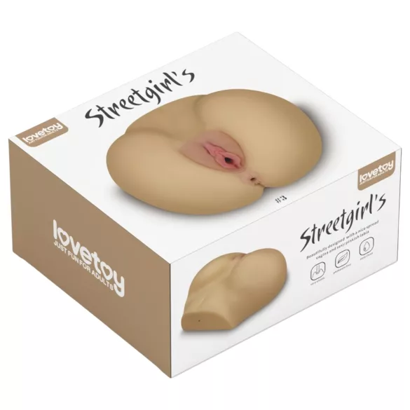 Lovetoy Streetgirl's - kunstvagina en anus‑torso (huidskleur)