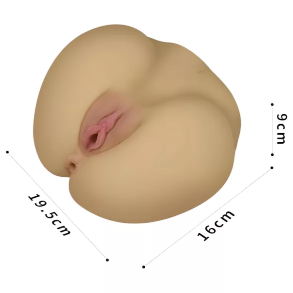 Lovetoy Streetgirl's - kunstvagina en anus‑torso (huidskleur)