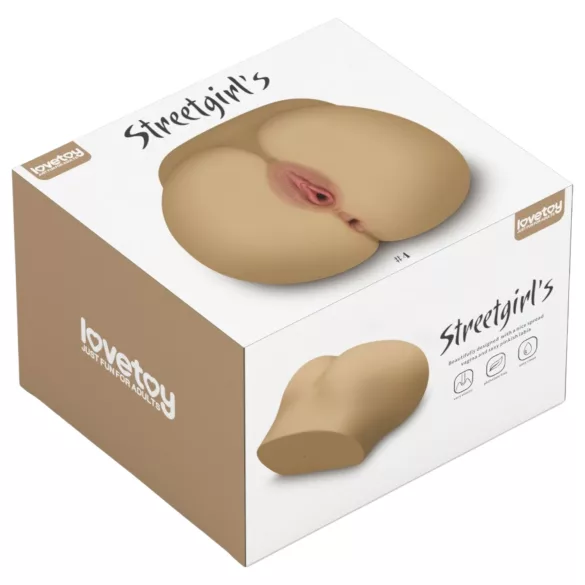 Lovetoy Streetgirl's 4 - kunstvagina en poepertorso (huidskleur)