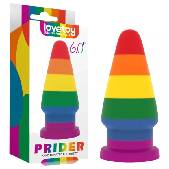 Lovetoy Prider - anale buttplug - 15 cm - regenboog