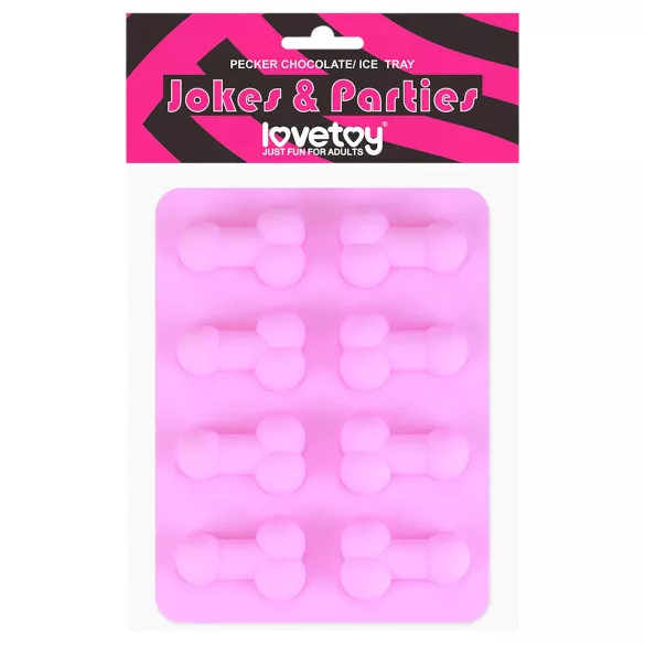 Penisvorm ijsblokjesmaker - silicone - roze