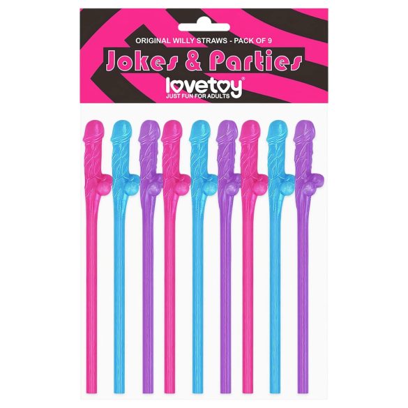 Lovetoy - realistische penisrietjes (roze-blauw-paars)