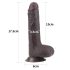 Lovetoy Sliding-Skin - dubbel laag dildo - 18cm (bruin)
