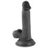 Mr. Rude - Realistische zuignap dildo met ballen - 17cm (zwart)