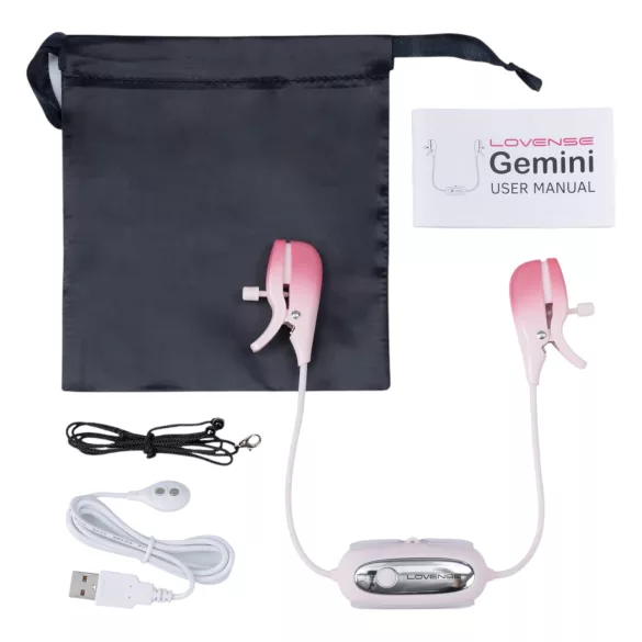 Lovense Gemini - App-gestuurde vibrerende tepelklemmen (roze)