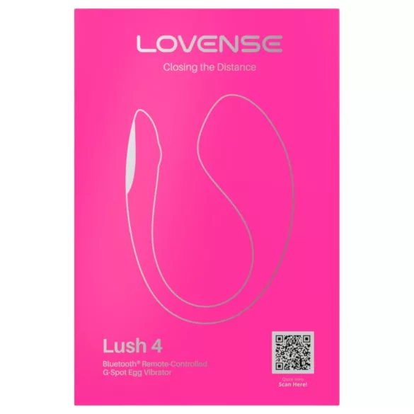 Lovense Lush 4 - vibratie-ei - app-gestuurd - siliconen - roze