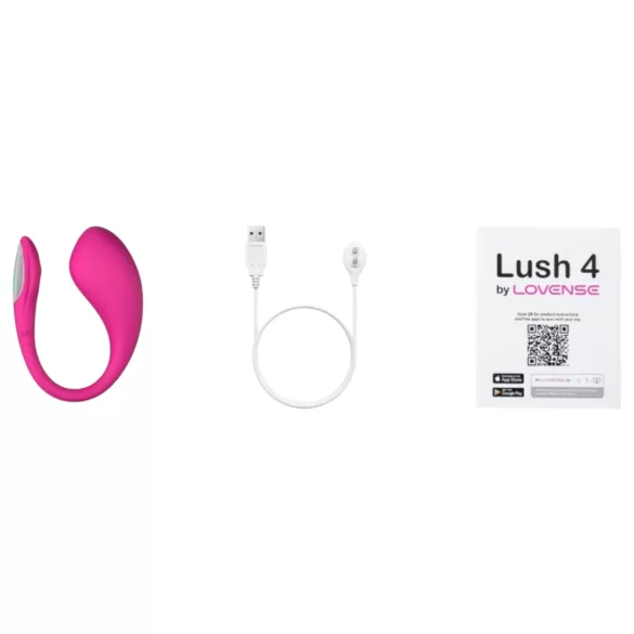 Lovense Lush 4 - vibratie-ei - app-gestuurd - siliconen - roze