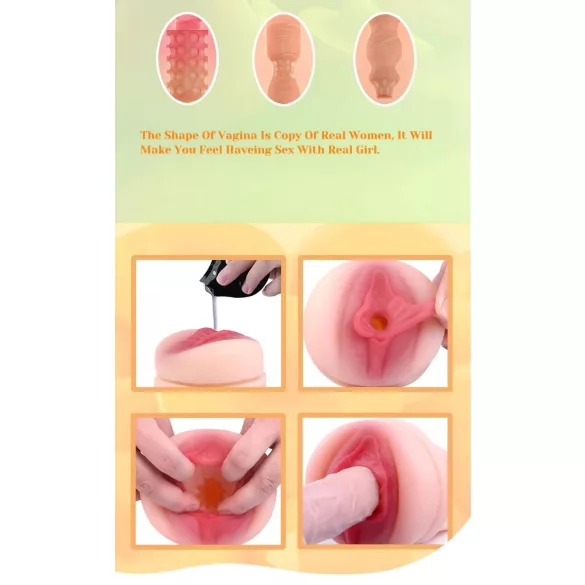 Tracy's Dog Cup - levensechte kunstvagina‑masturbator (zwart-naturel)