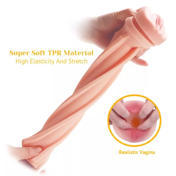 Tracy's Dog Cup - levensechte kunstvagina‑masturbator (zwart-naturel)