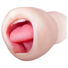   Tracy's Dog Cup - levensechte mondmasturbator met tanden (huidskleur)