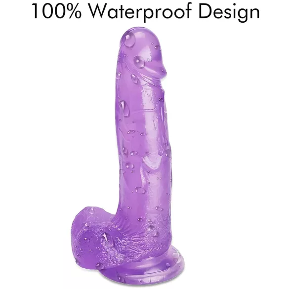 Tracy's Dog - dildo met zuignap en ballen - siliconen - paars - 20 cm