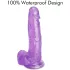 Tracy's Dog - dildo met zuignap en ballen - siliconen - paars - 20 cm