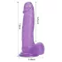 Tracy's Dog - dildo met zuignap en ballen - siliconen - paars - 20 cm
