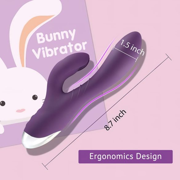Tracy's Dog Rabbit - waterdichte vibrator met clitorisstimulator (paars)