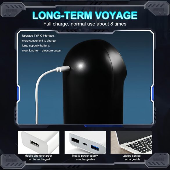 Leopard - automatische zuigende en vibrerende masturbator - zwart