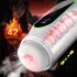 Leopard - op-en-neer bewegende vibrator masturbator - zwart