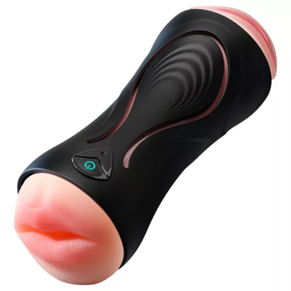Leopard - mond- en kunstvagina-penisvibrator (naturel)