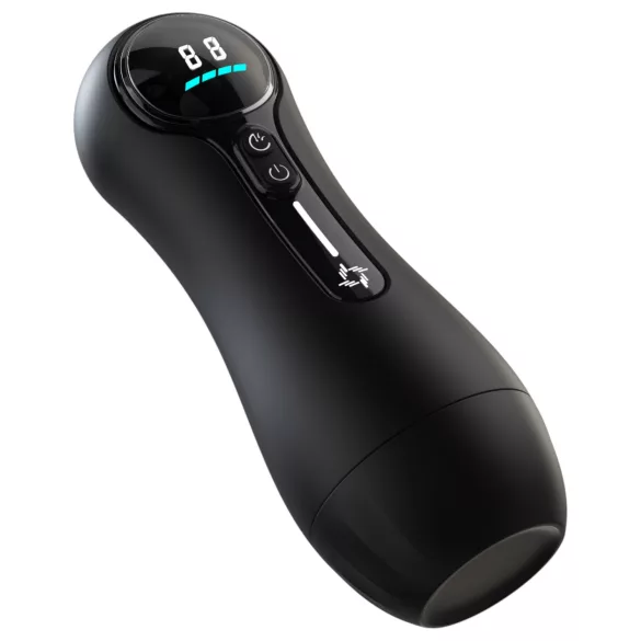 Leopard - automatische masturbator met zuigfunctie - zwart