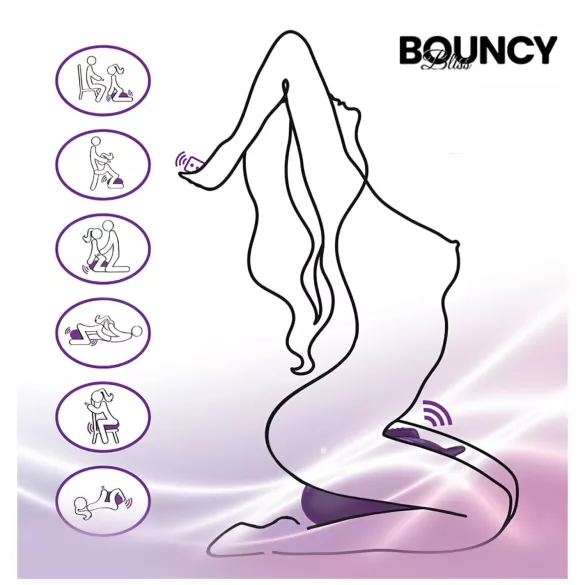 Bouncy Bliss Classic - opblaasbaar kussen vibrator - paars