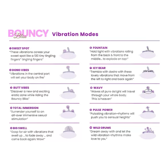 Bouncy Bliss Classic - opblaasbaar kussen vibrator - paars