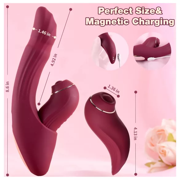 Vibeconnect - 2-in-1 G-spot en clitoris vibrator - rood