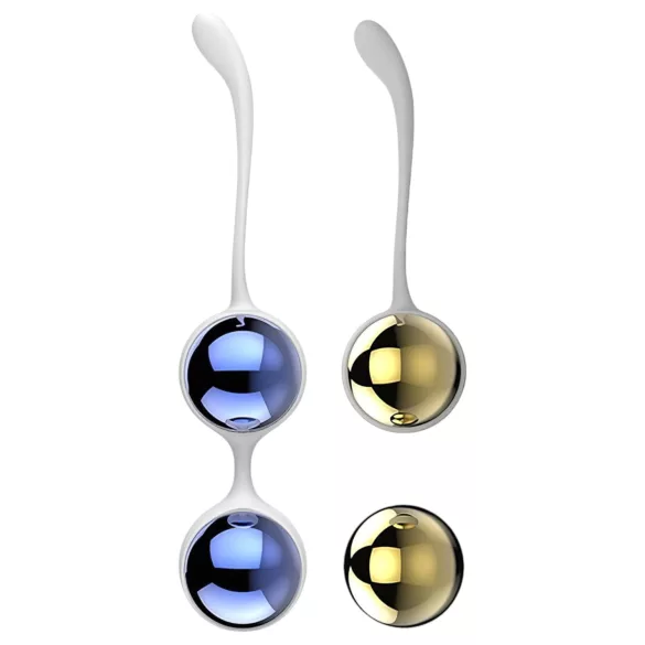 Nalone Yany Love - verstelbare geishaballen set - siliconen - blauw/goud