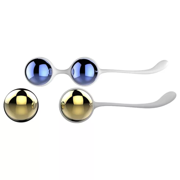 Nalone Yany Love - verstelbare geishaballen set - siliconen - blauw/goud