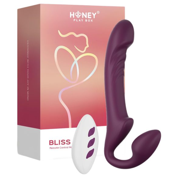 Honey Play Box Bliss - roterende kralenvibrator met bevestiging (paars)