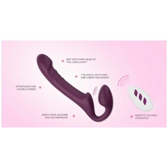Honey Play Box Bliss - roterende kralenvibrator met bevestiging (paars)