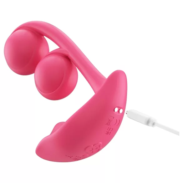 Honey Play Box Melody - App-gestuurde 2-in-1 kralenvibrator (rood)