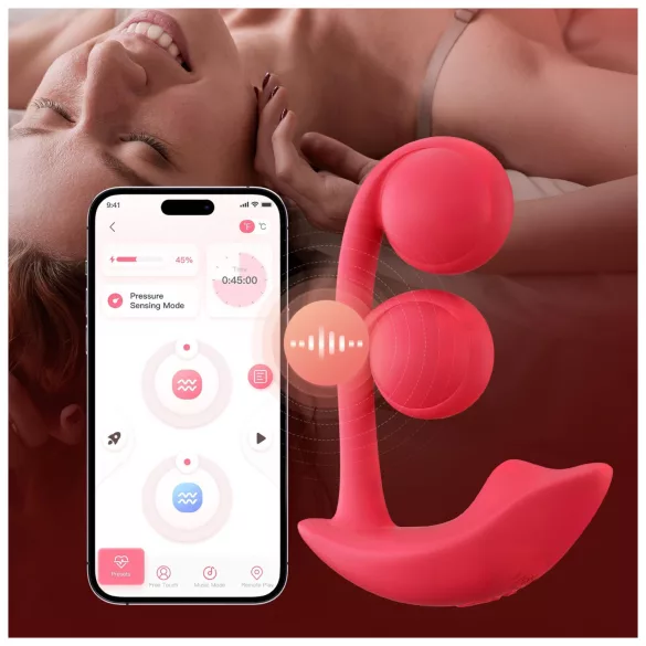 Honey Play Box Melody - App-gestuurde 2-in-1 kralenvibrator (rood)