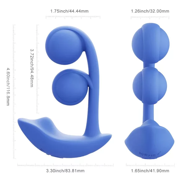 Honey Play Box Melody - App-gestuurde kralen 2-in-1 vibrator (blauw)