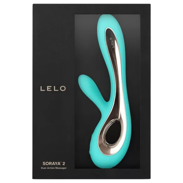 LELO Soraya 2 - rabbit vibrator - waterproof - siliconen - turquoise