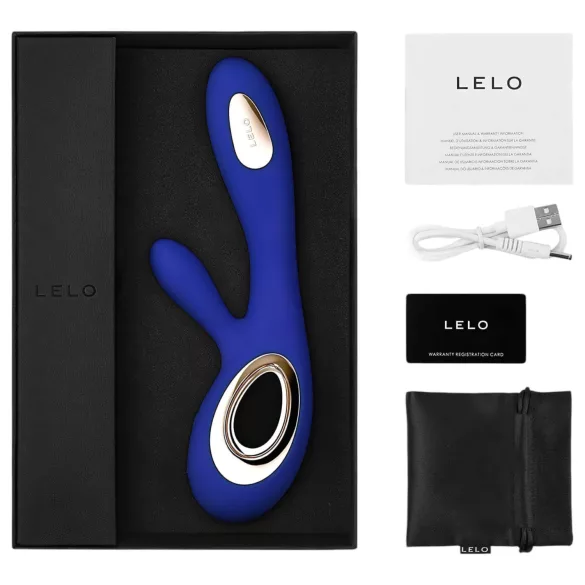LELO Soraya Wave - vibrator met clitorisstimulator en beweegbare kop - blauw