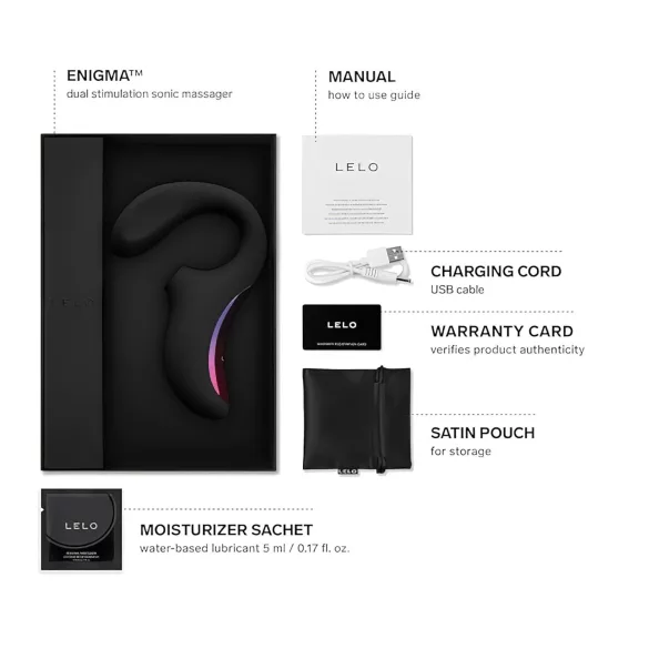 LELO Enigma - oplaadbare waterdichte 2-in-1 G-spot vibrator - zwart