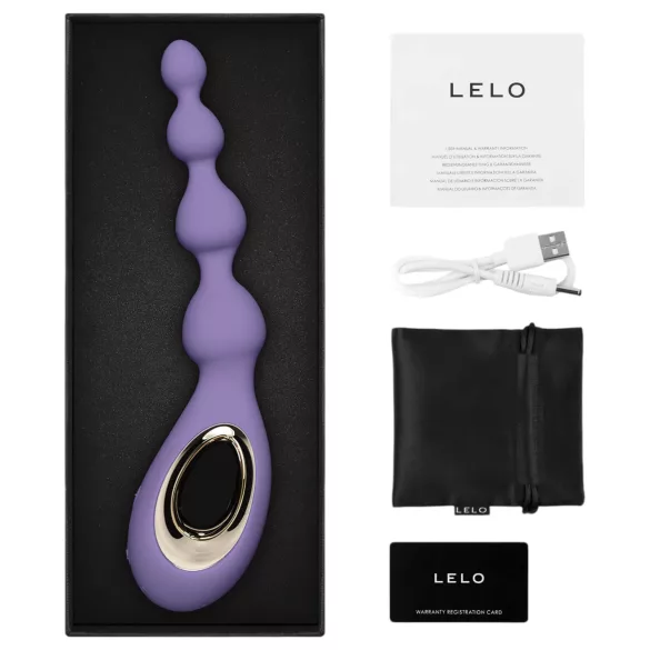 LELO Soraya Beads - oplaadbare waterdichte anaal vibrator - paars