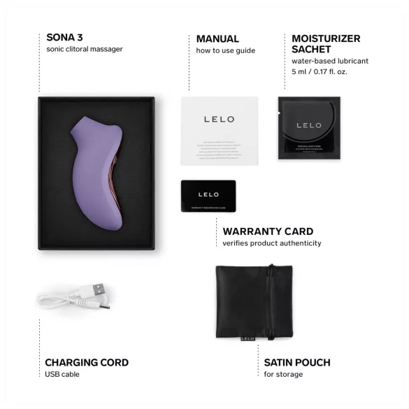 LELO Sona 3 - clitorisstimulator met geluidsgolven - lavendel