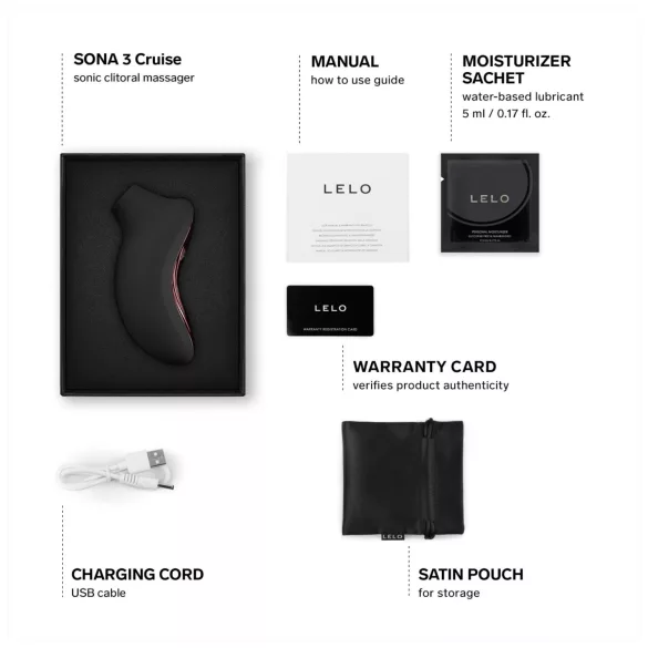 LELO Sona 3 Cruise - clitorisstimulator met geluidsgolven - zwart