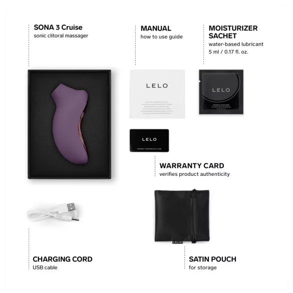 LELO Sona 3 Cruise - clitorisstimulator met geluidsgolven - paars