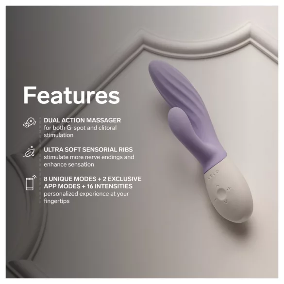 LELO INA Twist - rabbit‑vibrator met G‑punt‑ en clitorisstimulator (paars)