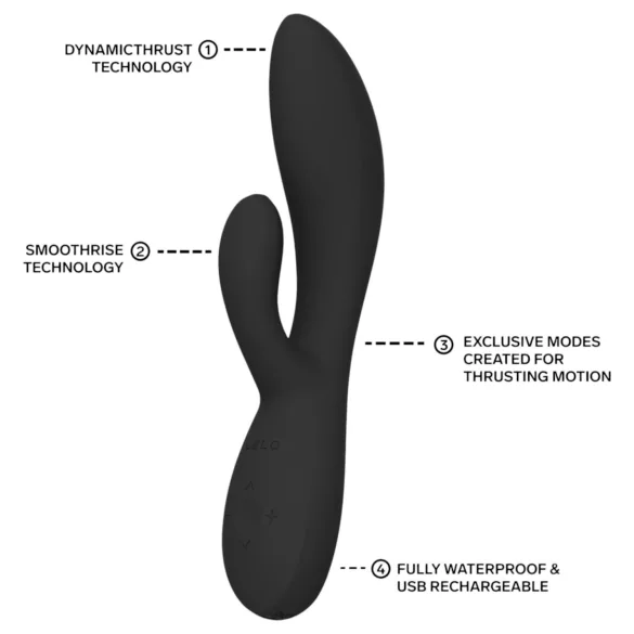 LELO - INA Thrust stotende rabbitvibrator (zwart)