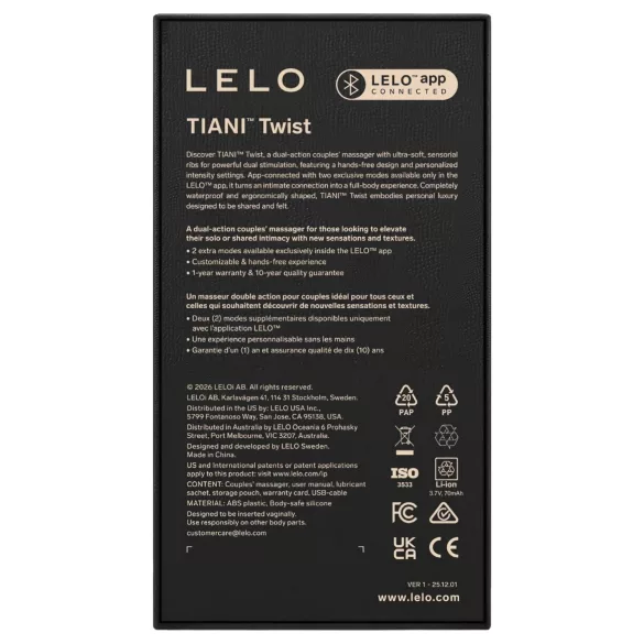 LELO Tiani Twist - slimme koppelsvibrator (roze)