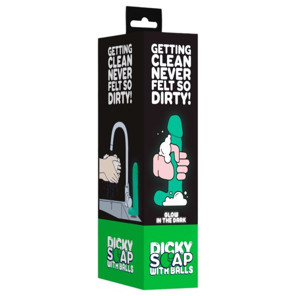 Dicky - lichtgevende penisscrub met ballen (265g)
