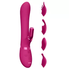   Vive Chou - oplaadbare clitorisstimulator met verwisselbare kop - roze