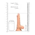 RealRock - realistische dildo met balzak - 17cm - huidskleur