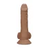 RealRock - realistische dildo met ballen - 17cm - donker huidkleur